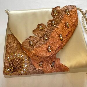 Vintage Cora Jacobs Evening Bag Snakeskin Beaded Purse Formal Occasion